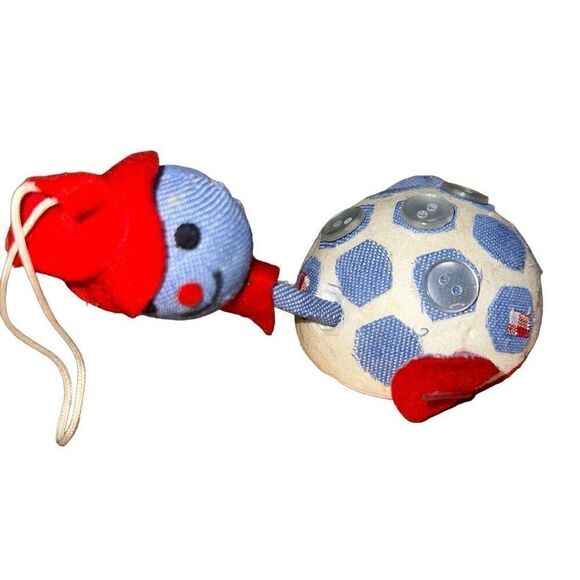 Vintage Christmas, styrofoam blue turtle buttons, Mid Century 1950s, Japan - Picture 4 of 8